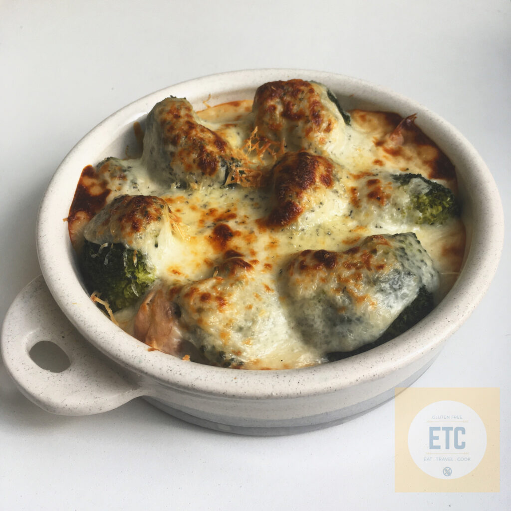 Cazuela de brócoli gratinado con salsa blanca - Ligne Noire